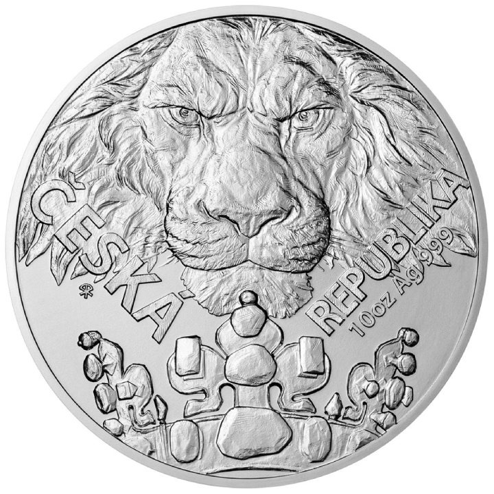 Niue : Czech Lion 10 onces d'argent 2023