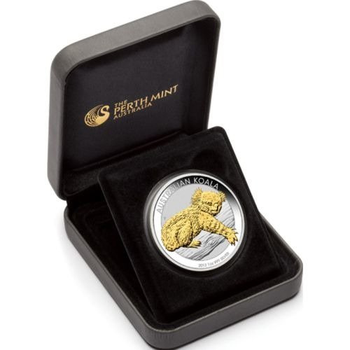 Koala Gilded Coin 2012 1 oz Silver