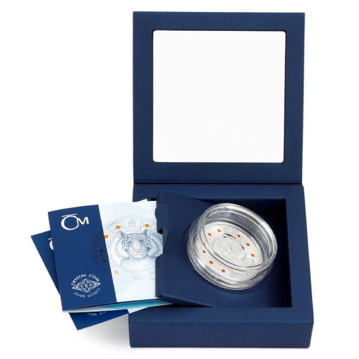 Samoa: Crystal Coin - The Year of Tiger $2 Silver 2022 Proof