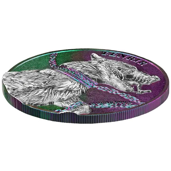 Germania: Beasts - Fenrir coloured 2 oz Silber 2022 Ultra High Relief