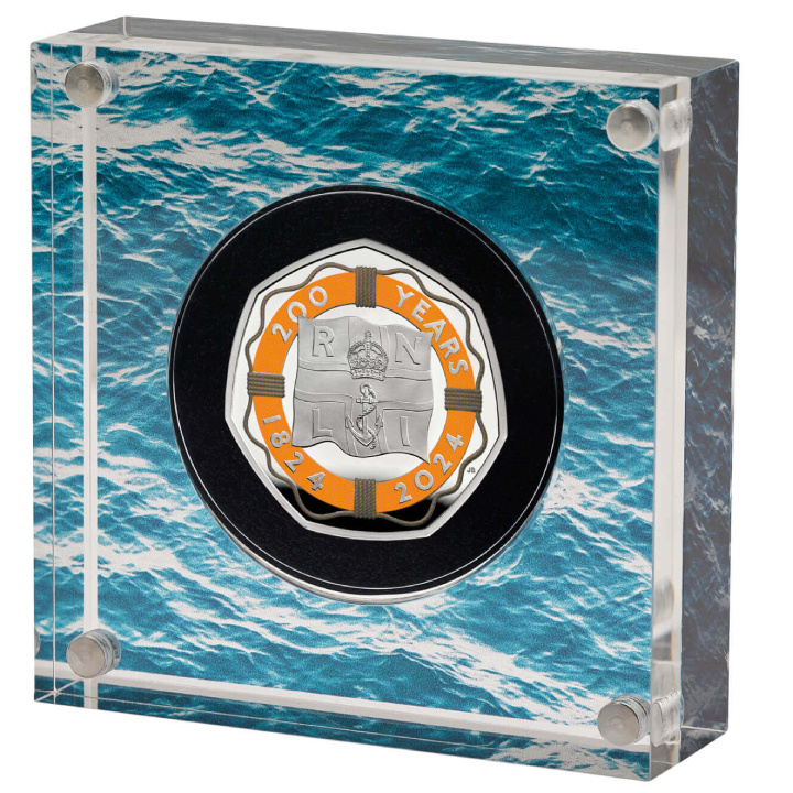 200 Years of the RNLI 2024 kolorowany 50p Srebro 2024 Proof