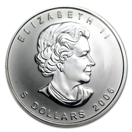 Kanadyjski Liść Klonowy 1 uncja Srebra 2004