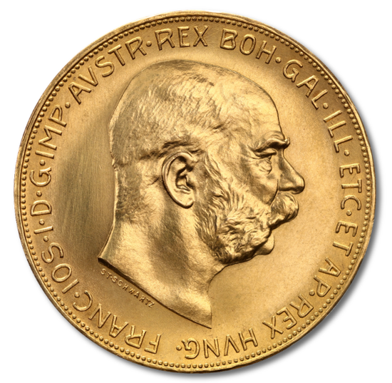 100 osztrák korona I. Ferenc József arany 1915
