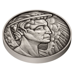Stříbrná mince Mythological Figures - Angel Stand 1 unce stříbra 2026 Antiqued