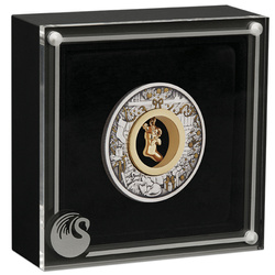 Tuvalu: The Night Before Christmas coloured 2 oz Silber 2023 Gilded Antiqued Coin