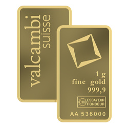 Lingou de aur Valcambi 1 g