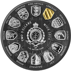 Niue : Camelot - Sir Lancelot 1 once d'argent 2024 Multimétal