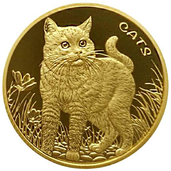 Fidji : Chats 1 once d'or 2022 Prooflike