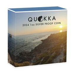 Quokka kolorowana 1 uncja Srebra 2024 Proof