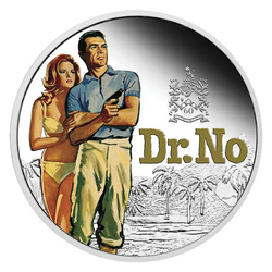 Tuvalu : James Bond - Dr. No coloré 1 once d'argent 2022 Proof