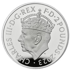 L'incoronazione di Sua Maestà Re Carlo III 1 oncia d'argento 2023 Proof