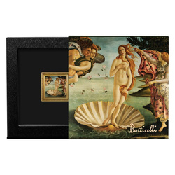 Niue: The Birth of Venus coloured 1 oz Silber 2023 Gilded Proof Coin