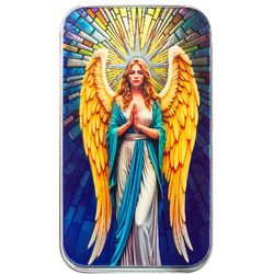 Scottsdale Mint Angel Star of Bethlehem coloured 1 oz Silver Bar