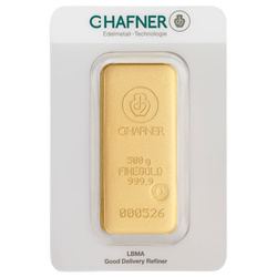 Lingou de aur turnat 500 g C. Hafner