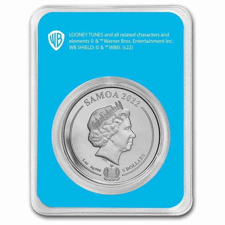 Samoa: Looney Tunes - Bugs Bunny coloured 1 oz Silver 2022 Slab