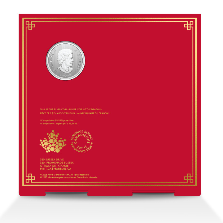 Canada: Lunar Year of the Dragon 1/4 oz Silver 2024 Specimen