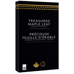 Set di 3 monete Canadian Maple Leaf Treasured 3 x 1 oncia d'argento 2022, 2023, 2024