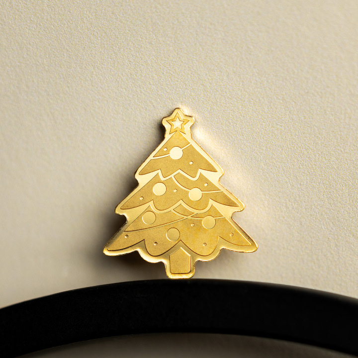 Palau: Christmas Tree 0,5 gram Gold Silk Coin