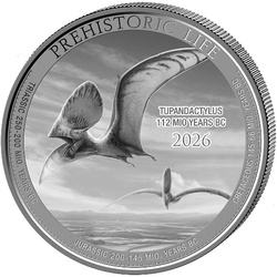 Moneda de plata Prehistoric Life II - Tupandactylus 1 onza de plata 2026
