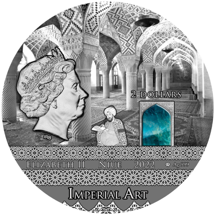 Niue: Imperial Art - Persia 2 oz Silber 2022 High Relief Antiqued Coin