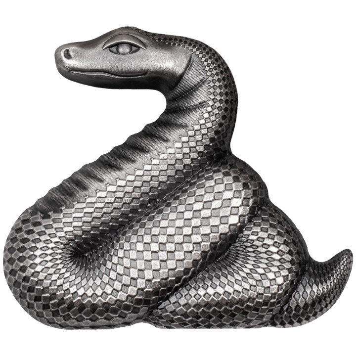 Mongolia: Nimble Snake 1 oz Silver 2025 Antiqued Coin