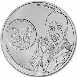 Lote de 2 monedas Chad: Hombre con cicatriz "Miami - 40 Aniversario de la película coloreada 2x1 oz Plata 2023
