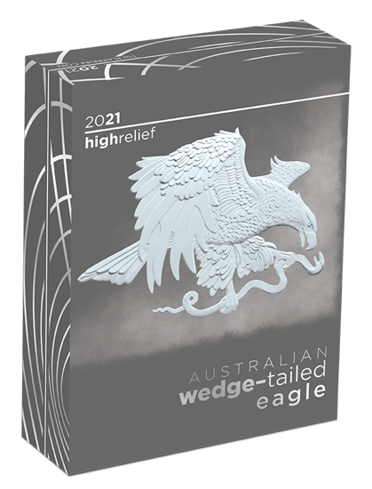 Australský orel 1 unce platiny 2021 Proof High Relief