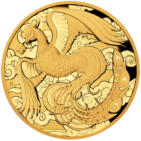 Chinese Myths and Legends: Phoenix 2 oz Gold 2022 Proof High Relief 