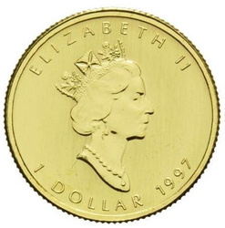 Feuille d'érable canadienne 1/20 once d'or 1997