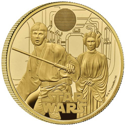 Star Wars: Luke Skywalker and Princess Leia 1 oz Gold 2023 Proof