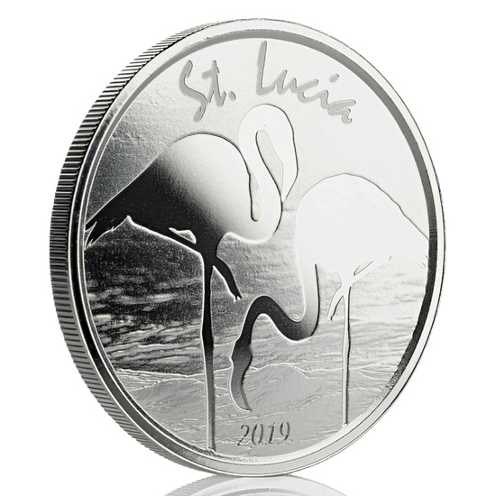 St. Lucia: Flamingo 1 oz Silver 2019