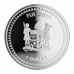 Fiji: Mermaid Rising kolorowany 1 uncja Srebra 2018 Proof