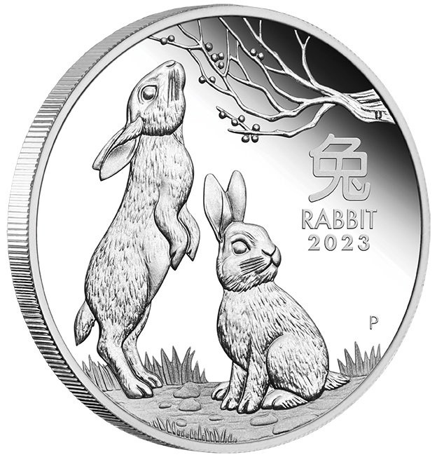 Perth Mint: Lunar III - Rok králíka 1/2 unce stříbra 2023 Proof