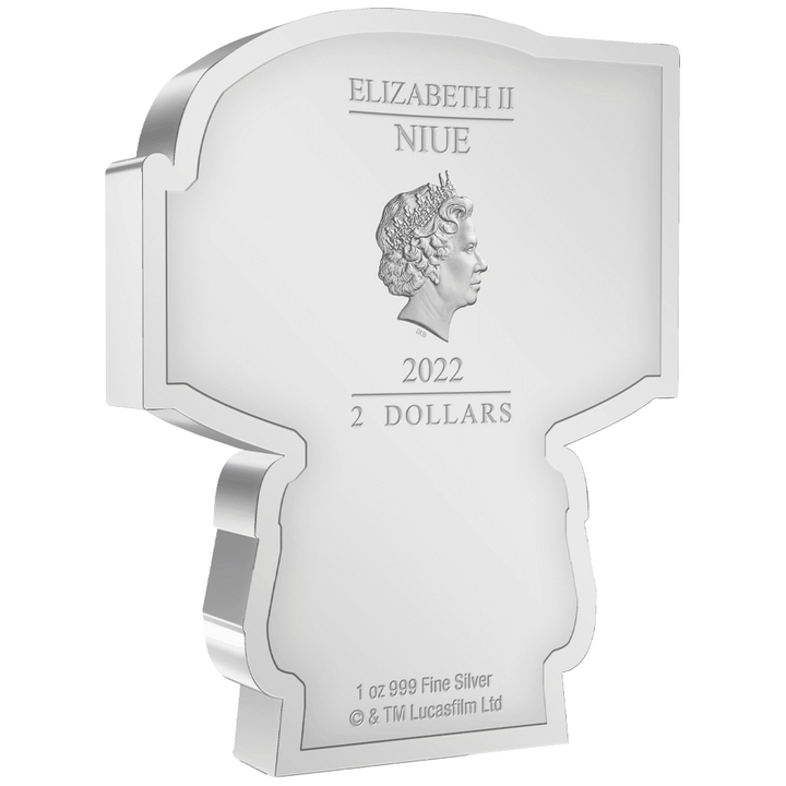 Niue: Star Wars - Moneda Chibi de Boba Fett colorizada, 1 onza de plata, 2022, calidad proof.