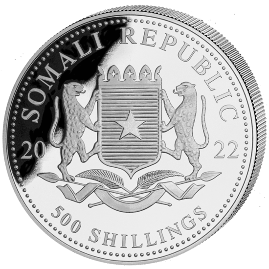 Africká divoká zvěř: Somálský slon 5 uncí stříbra 2022