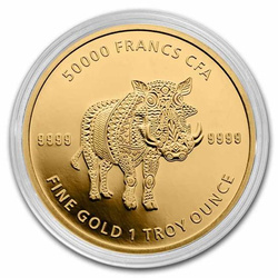 Republic of Chad: Mandala Warthog 1 oz Gold 2021