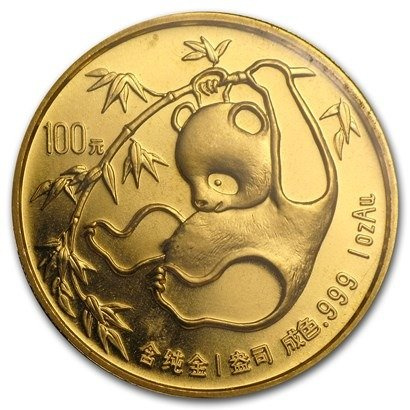 Čínská panda 1 unce zlata 1985