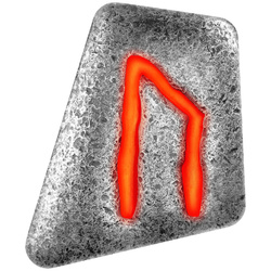 Lingotto Germania Mint: Rune - Uruz colorato 1 oncia d'argento finitura antica