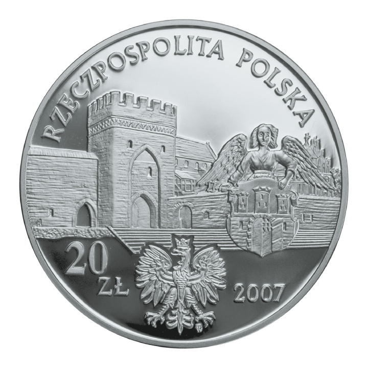 Zabytki kultury materialnej w Polsce - miasto średniowieczne w Toruniu 20 zł Srebro 2007