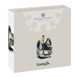 El León, la Bruja y el Viejo Armario 50p Plata 2023 Proof coloreada