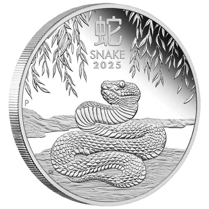 Perth Mint: Lunar III - Anno del Serpente: Set di 3 monete Argento 2025 Proof