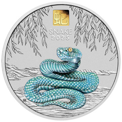 Perth Mint: Lunar III - Year of the Snake 1000 grams Silber 2025 Gold Privy Mark