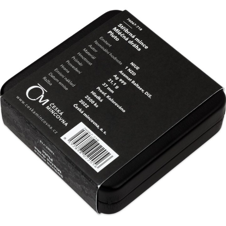 Niue: The Milky Way - Pluto coloured $1 Silver 2022 Proof