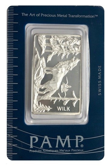 1 oz Silberbarren Wolf