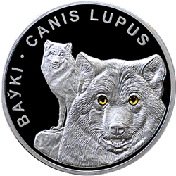 Belarus: Wolves 1 oz Silver 2007 Proof