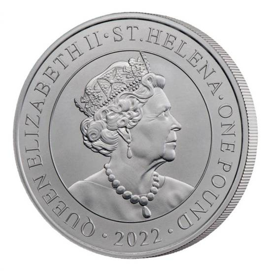 St Helena Modern British Trade Dollar 1 oncia d'argento 2022
