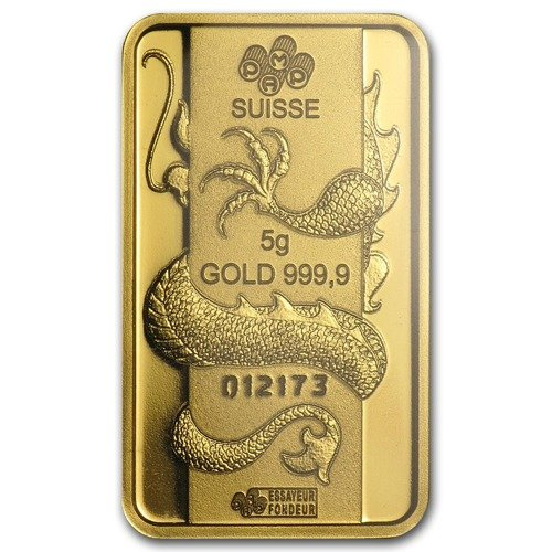 PAMP Lunar Year of the Dragon 5 g Gold 2012