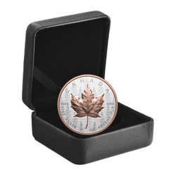 Foglia d'acero canadese “Silver Maple Leaf” placcata in oro 1 oncia d'argento 2025 Reverse Proof Ultra High Relief