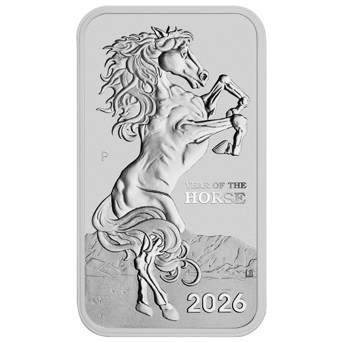 Moneda lingote de Perth Mint: Lunar III - Año del Caballo 1 onza de plata 2026