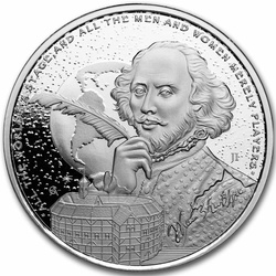 Niue: Az inspiráció ikonjai – William Shakespeare 1 uncia ezüst 2024 Proof